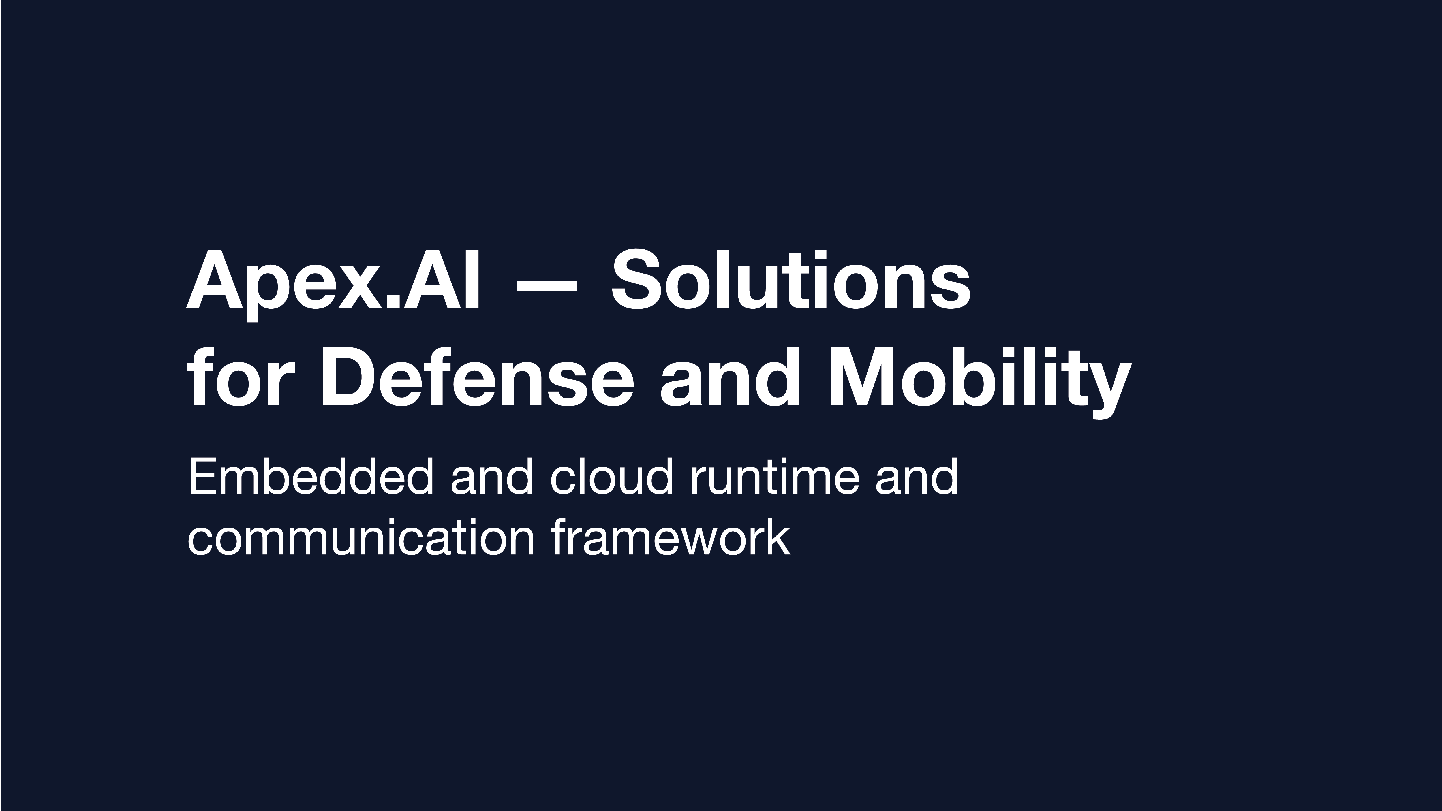 Cover image - Apex.AI